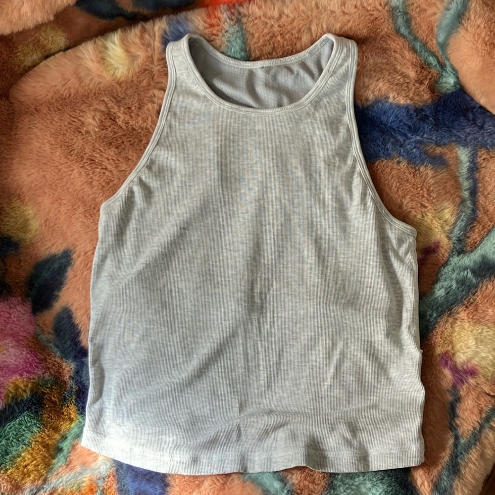 Vuori plyo ribbed tank heather gray